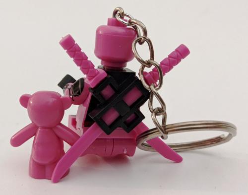 Deadpool Set mit Teddybär Herz Ψ LOZ Schlüsselanhänger Ψ Lego Motiv Handy Anhänger