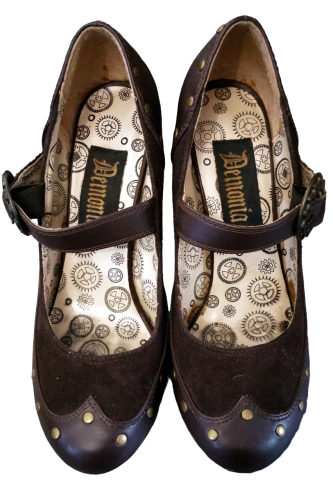 Damen Pumps DEMONIA Tesla-03 Steampunk Industrial Damen Schuhe Größe 39