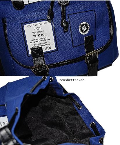 Doctor WHO | Tardis - Police - Box | großer Rucksack in Blau