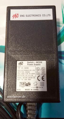 ENG Switch Mode Netzteil | EPA-201D-05  | Output 5V-4A/20W