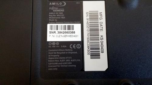 Fujitsu Amilo Notebook | M7400-MS2137 | 1.5 GHz | 15 Zoll