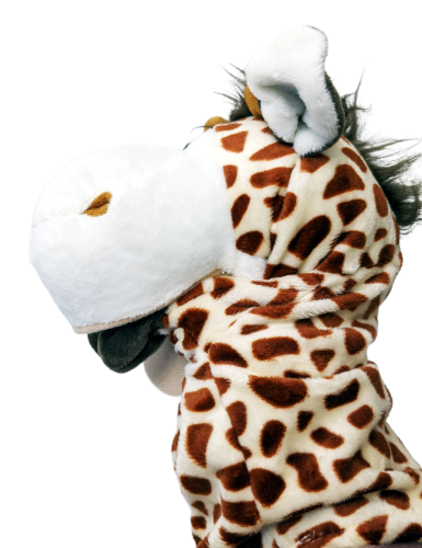 Handspielpuppe Giraffe シ Handpuppe mit Klappmaul シ weiß-braun