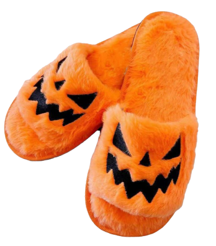 Plüsch Hausschuhe - Kürbis Ghostface Jack - Slipper Orange - Unisex