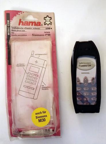 Siemens C30 und B30 Handyhülle ☛ Echt Leder Handy Tasche ☛ Hama