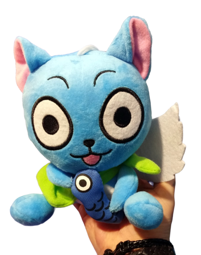 Happy Manga Figur | Kawaii Fairy Tail | Blue Happy Cat 18cm