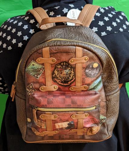 Harry Potter - Rucksack - Patches in Brauntönen - PU Leder