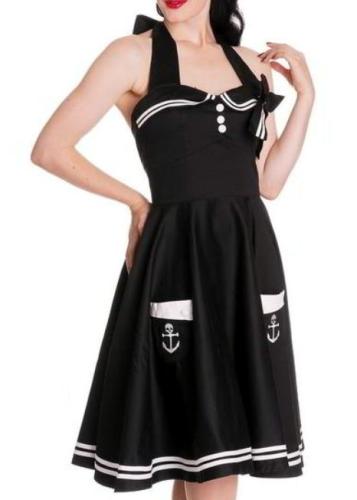 Hell Bunny Neckholder Kleid - Motley - Sommer Damenkleid - Schwarz