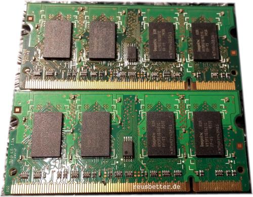 Hunix Notebook RAM 2GB (2x1 GB) | RAM PC2 - 5300S - 555 -12