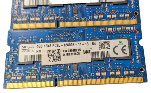 Hynix 8GB (2x4GB) KIt 1Rx8 PC3L-12800S-11-12-B4 SO DIMM DDR3 Notebook Arbeitsspeicher