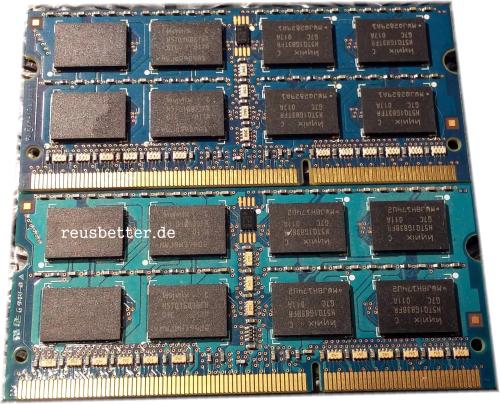 Hynix 4 GB 2x2 GB Notebook Arbeitsspeicher | PC3-8500S-7-10-F2 Laptop Memory RAM