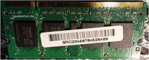 Hynix Original Notebook RAM | PC2-4200S-444-12 SO DIMM 200-pin DDR2 1024 MB KIT ( 2 x 512 MB )