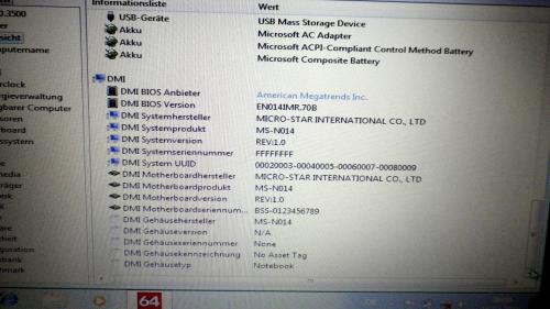 MSI Wind U135DX Netbook - L 1350 D - Daten