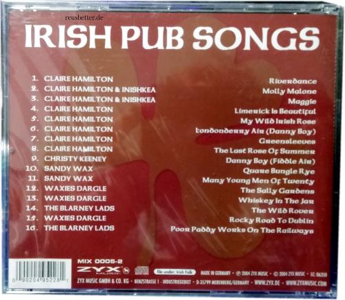 Irish Pub Songs ✰ Musik CD 2004 ✰ ZYX RECORDS ✰ LC 06350