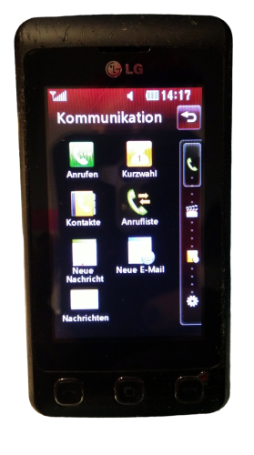 LG KP500 Smartphone | 3.0 Zoll | 3.0 MP | schwarz | Full-Touchscreen Handy | Simlock Frei