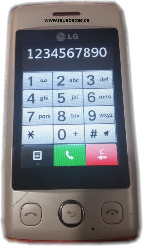 LG T300 Cookie Lite Smartphone | 1,3 MP | 4 Zoll | weiß-orange | Simlock Frei