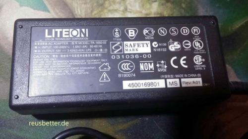 LITEON AC Adapter PA-1650-02 Notebook Netzteil ☑️ 19V