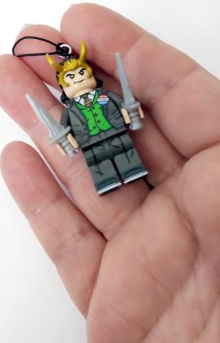 President LOKI LOZ Schlüsselanhänger Ψ Set mit Waffen Ψ Lego Motiv Handy Anhänger