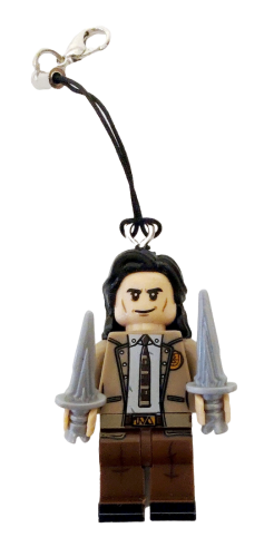 LOKI TVA LOZ Schlüsselanhänger Ψ Set mit Waffen Ψ Lego Motiv Handy Anhänger