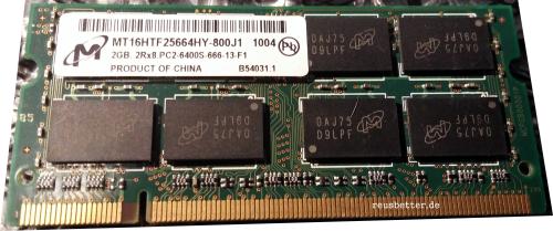 MICRON MT 4GB 2x2 Notebook Speicher RAM | PC2-6400S-666-12-ZZ | DDR2 | CL6