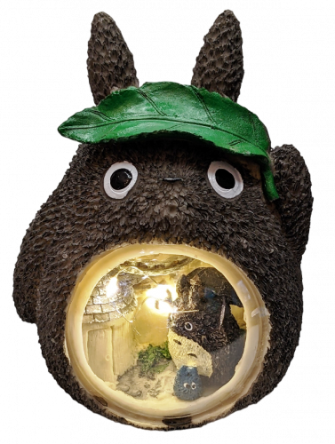 Mein Nachbar Totoro mit Blatt Figur ☂ Spielzeug LED Nachtlicht ☂ Miyazaki Hayao