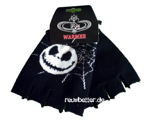 Nightmare Before Christmas - Jack Skellington Handschuhe Fingerfrei