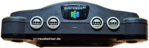 Nintendo 64 Konsole NUP 10227334 N64 PAL schwarz Original Controller und Zubehörpaket