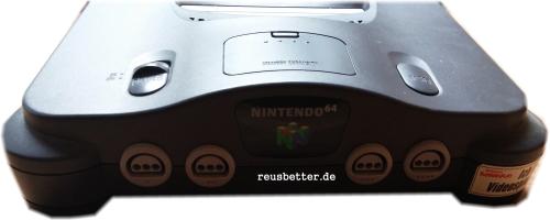 Nintendo 64 Konsole NUP 1107726 N64 PAL schwarz Original Controller und Zubehörpaket