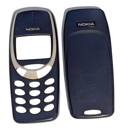 Original Nokia 3310 3330 Handyhülle Blau komplett