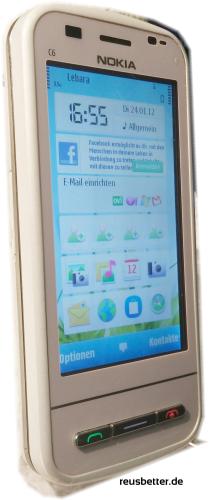 Nokia C6-00 Weiß | Simlock Frei | Smartphone Slider | Qwertz Tastatur | 5MP | 3.2 Zoll