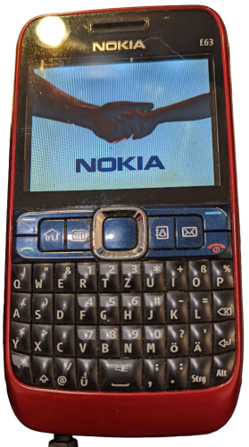 Nokia E63 Candy Bar Handy Qwerty Handy 3G Wifi Bluetooth Mp3 Player 2MP Rot