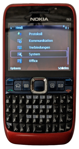 Nokia E63 Candy Bar Handy Qwerty Handy 3G Wifi Bluetooth Mp3 Player 2MP Rot