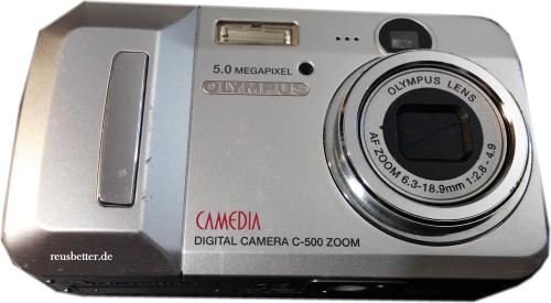Olympus CAMEDIA C-500 Zoom | 5.0MP Digitalkamera | 1,8" TFT LCD Monitor | Silber