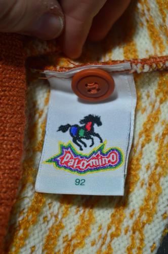 Strickjacke Kinder シ von Palomino シ Finnenmuster シ orange-weiß シ gr 92