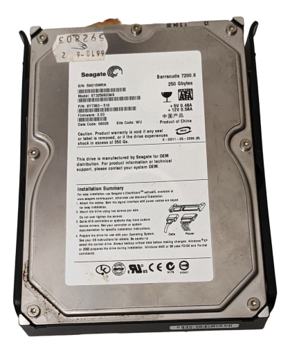 Seagate BARRACUDA 7200.8 250GB 7.2K 8MB ATA 3.5'' ST3250823A