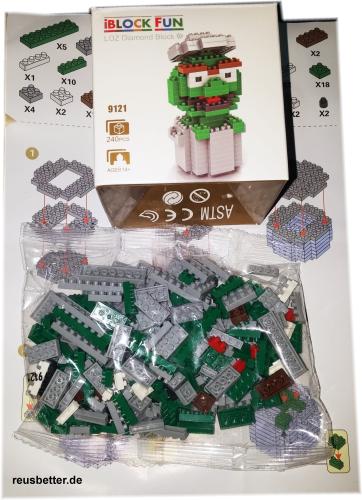 Oskar aus Sesamstrasse | iBlock Fun LOZ Diamond Micro Block Set mit Box