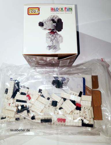 Snoopy - iBlock Fun LOZ Diamond Micro Block Set mit Box