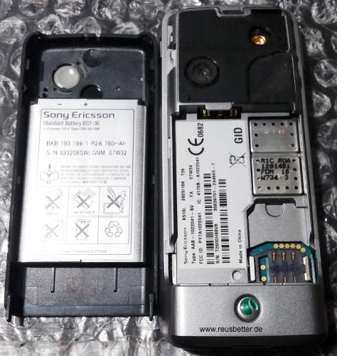 Sony Ericsson K510i Handy ✪ 1.3 MP ✪ Schwarz ✪ Simlockfrei