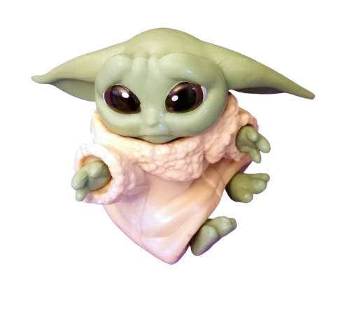 Star Wars ☢ Anhänger 3D Figur ☢ Baby Grogu Figur sitzend ☢ mit Verpackung