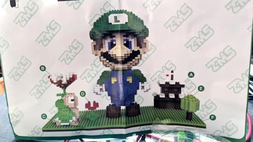 Super Mario Bros Luigi ZMS Mirco Blocks Set mit Toad, Goomba Block mit Flower