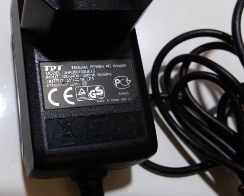 Tamura Power AC Adapter JHA050100UE75 Netzteil | 5V-1A