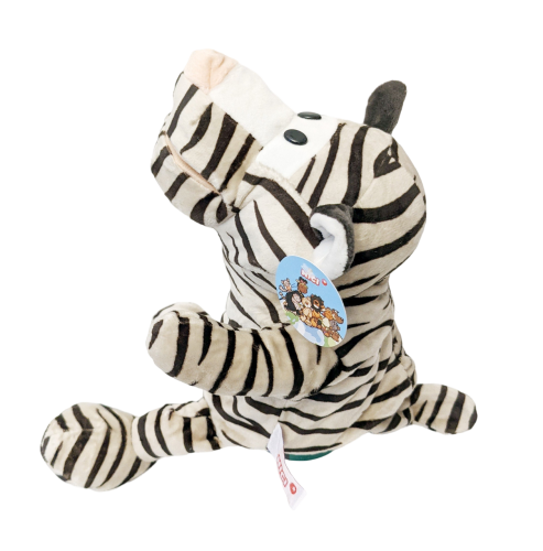 Handspielpuppe Tigerシ Handpuppe mit Klappmaul シ schwarz-weiß