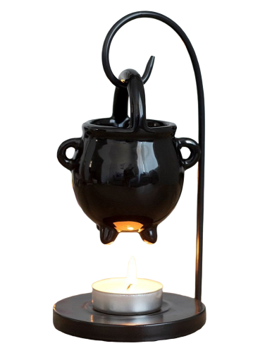 Wicca Hexenkessel ★ Duftlampe Teelicht Metall ★ Set ★ schwarz