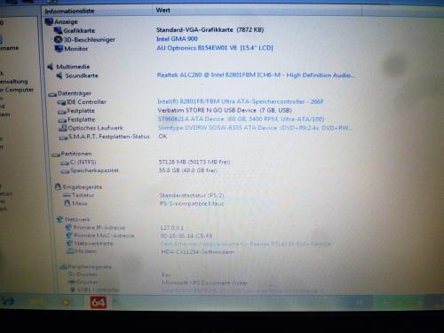 Acer Extensa 6702-200 Notebook ☑️ Intel M740 1,73 GHz ☑️ 15.4 Zoll