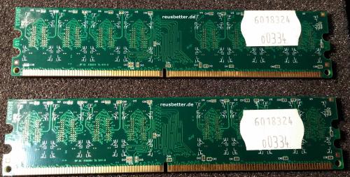 Buffalo Select - 1 GB - 2x512 MB PC-6400U-555 PC RAM