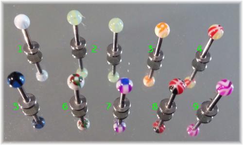 Labret Tragus Monroe - Lippen Piercing Candy 18G 3mm Kugel