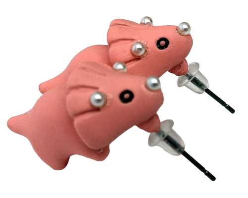 Cceratops 3D Ohrstecker  - Ohrbeiser Optik - Dino Ohrringe