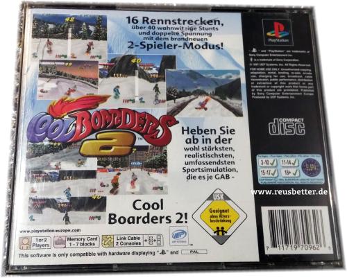 COOL BORDERS 2  Snowboarding Sony PlayStation 1/PS1