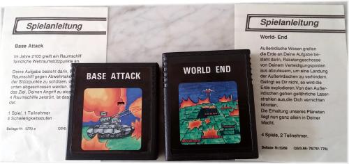 Double-Game Package - Base Attack / World End für Atari 2600  シ Retrogame mit Anleitung