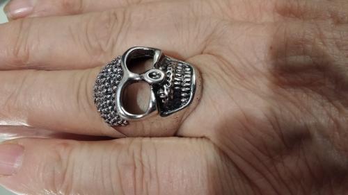 Unisex Totenkopf Ring ☠  Silberfarben Biker/Gothic ☠