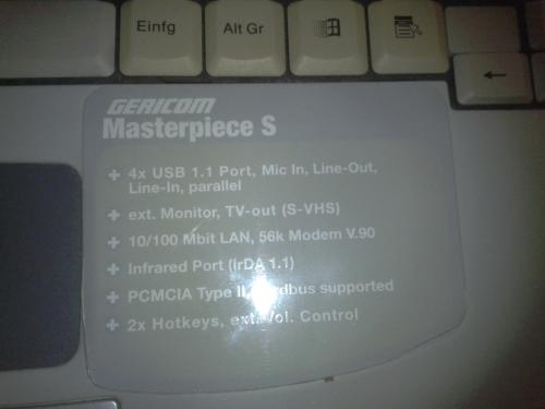 Gericom Masterpiece s2240e - Laptop | Intel C 2200 Mhz | 40 HDD